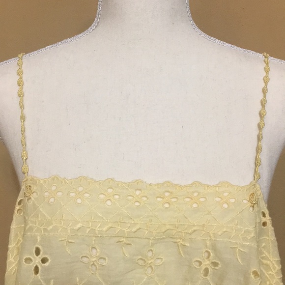 FREE PEOPLE🌼NEW ROMANTICS YELLOW TOP - Picture 6 of 8